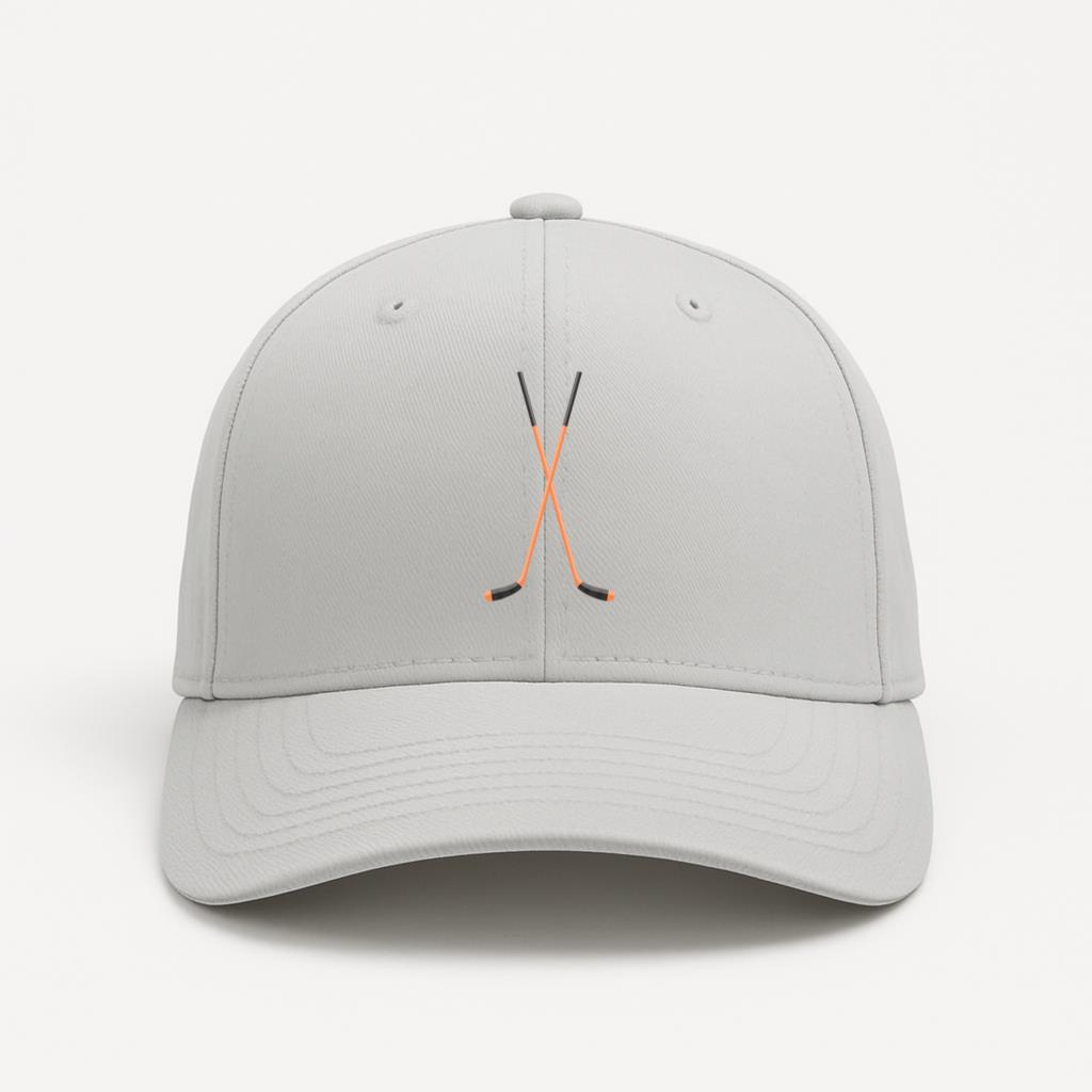 Crossed Hockey Sticks Icon Baseball Cap