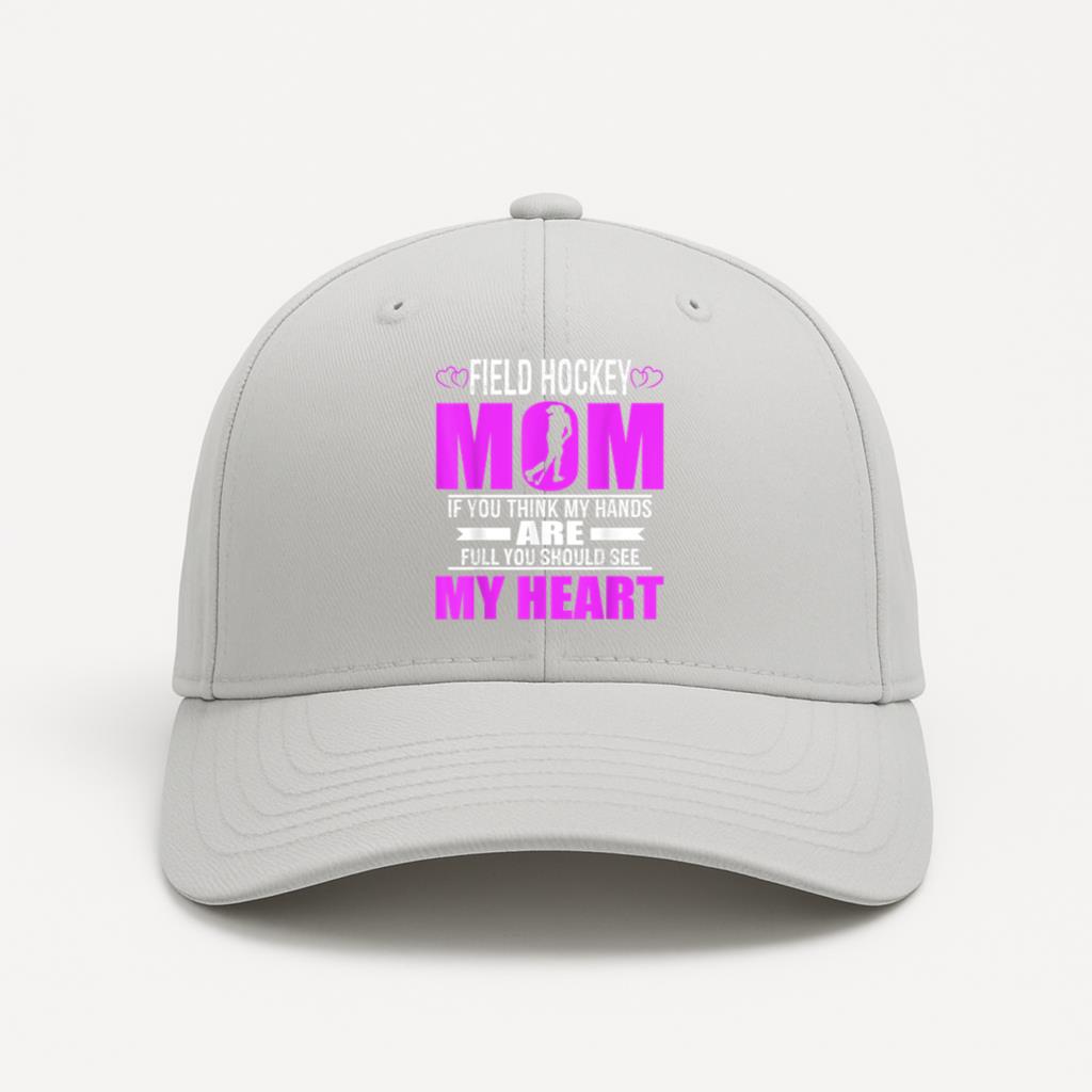 Field Hockey Moms Full Heart Baseball Cap