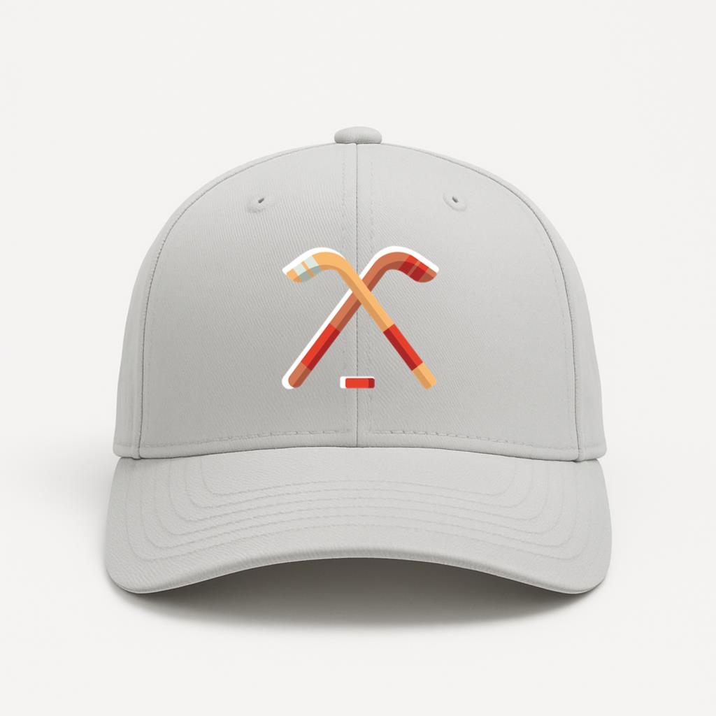 Flat Icon Hockey Baseball Cap