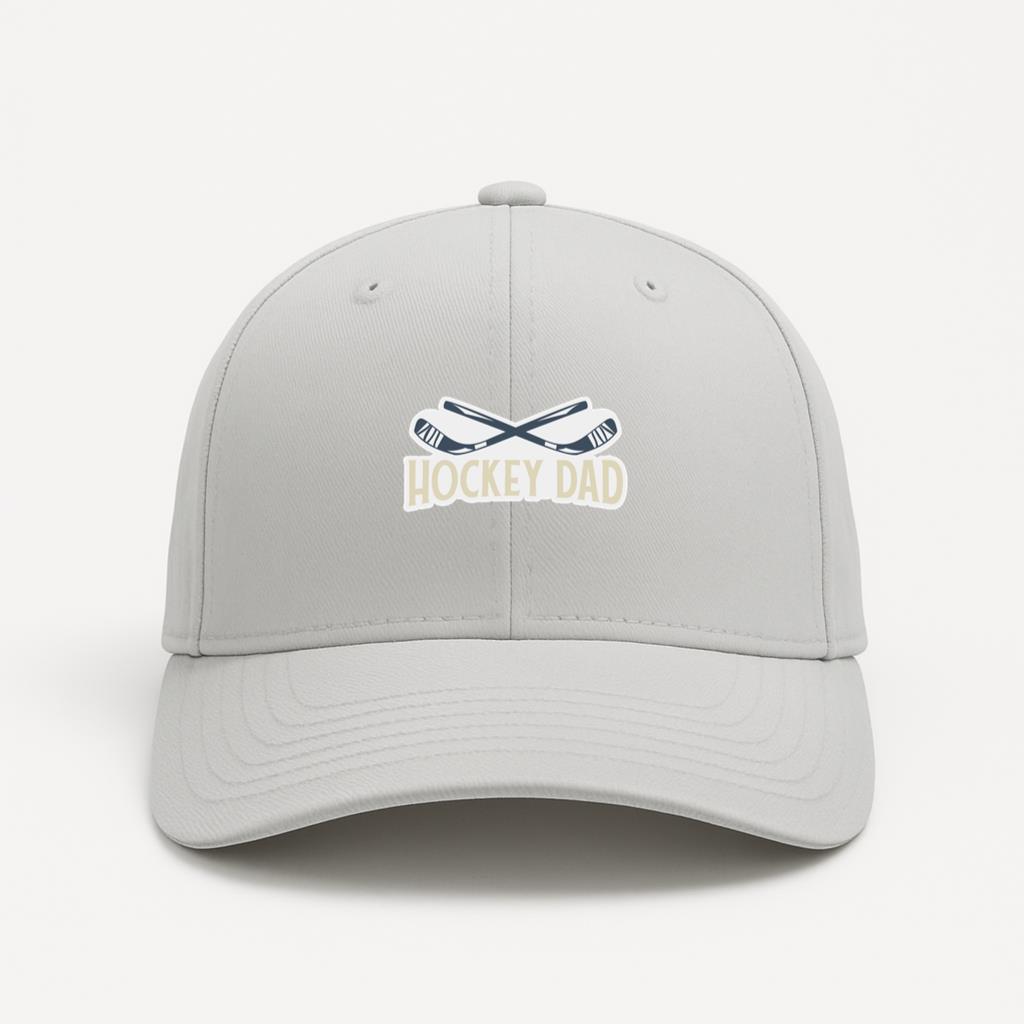 Hockey Dad Quote Badge Baseball Cap