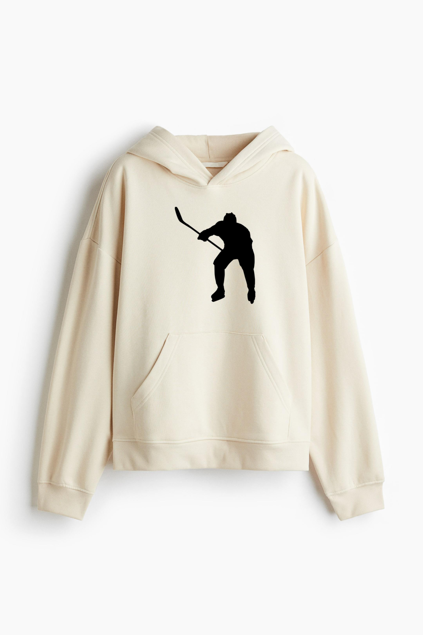 Hockey Player Shoot Silhouette Classic Unisex Hoodie