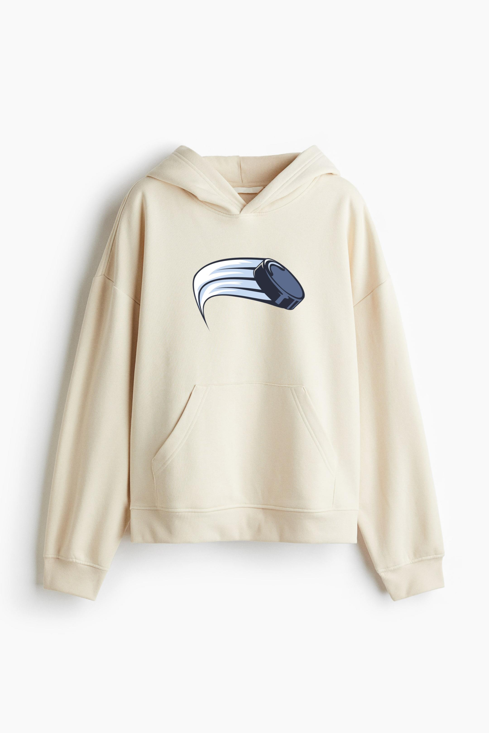 Hockey Puck In Movement Illustration Classic Unisex Hoodie
