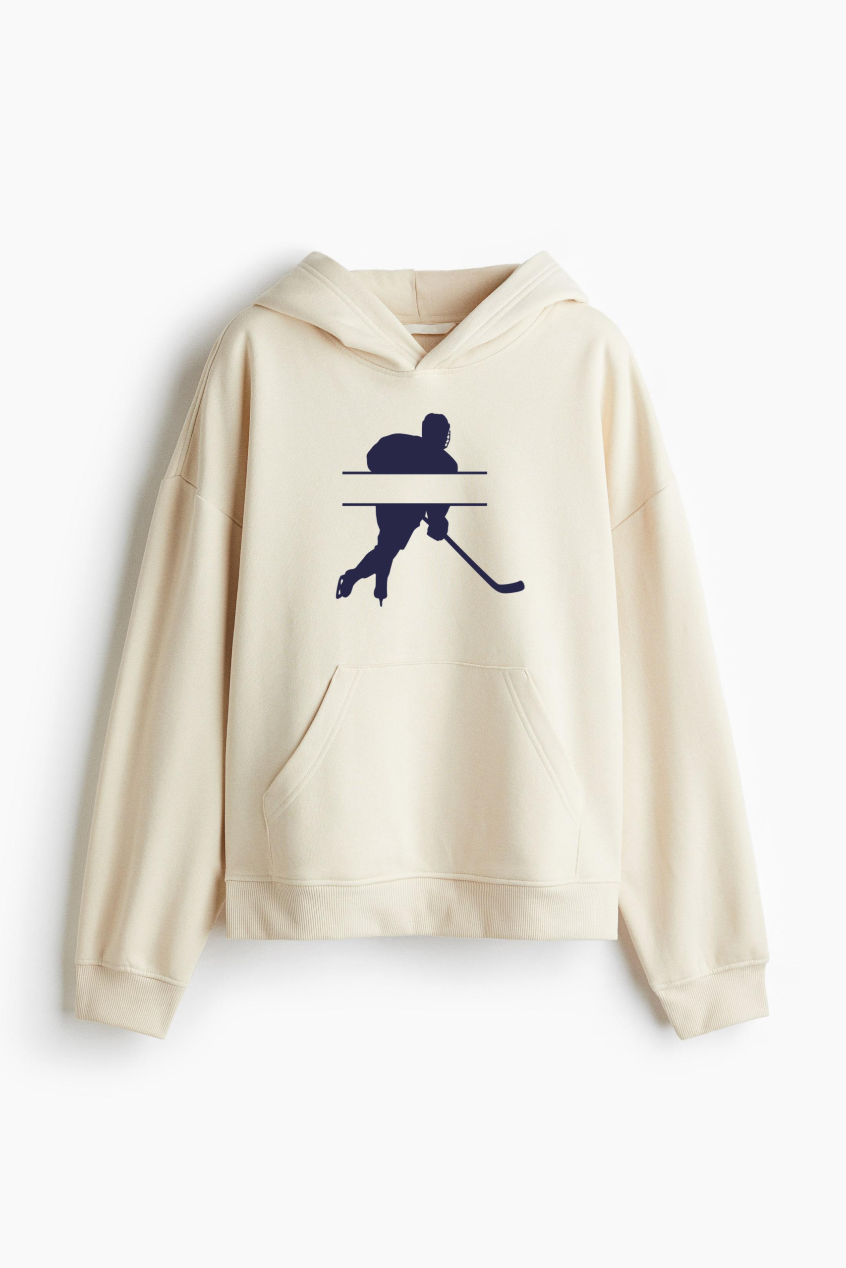 Ice Hockey Player Label Silhouette Classic Unisex Hoodie