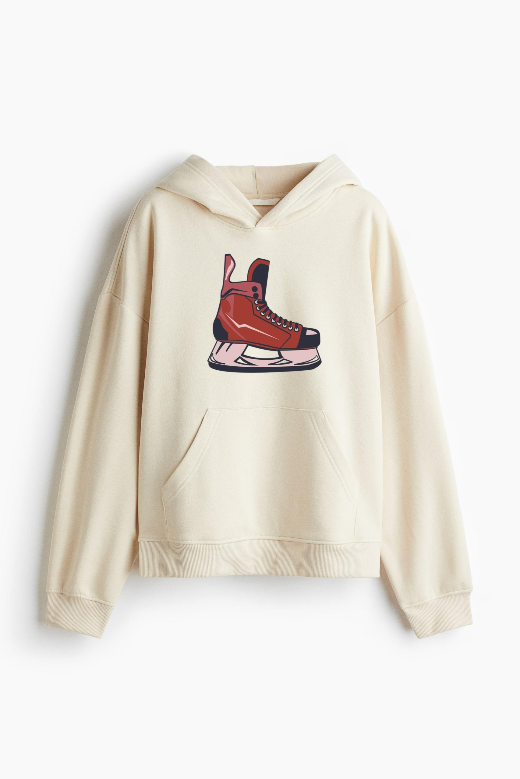 Ice Hockey Skate Illustration Classic Unisex Hoodie