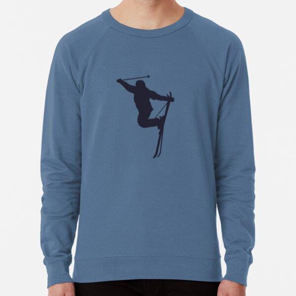 Ice Skiing Sport Silhouette Loose Fit Sweatshirt