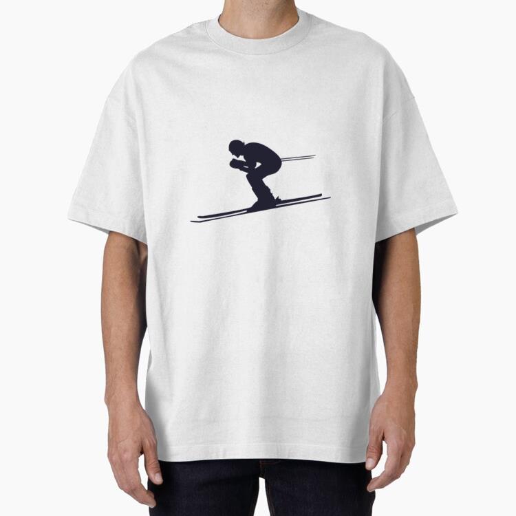 Man Skiing Silhouette Classic Regular Fit T-Shirt