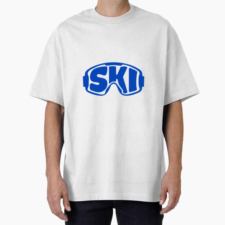 Ski Goggles Skiing Badge Classic Regular Fit T-Shirt