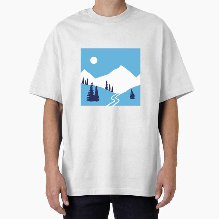 Snow Ski Composition Flat Classic Regular Fit T-Shirt