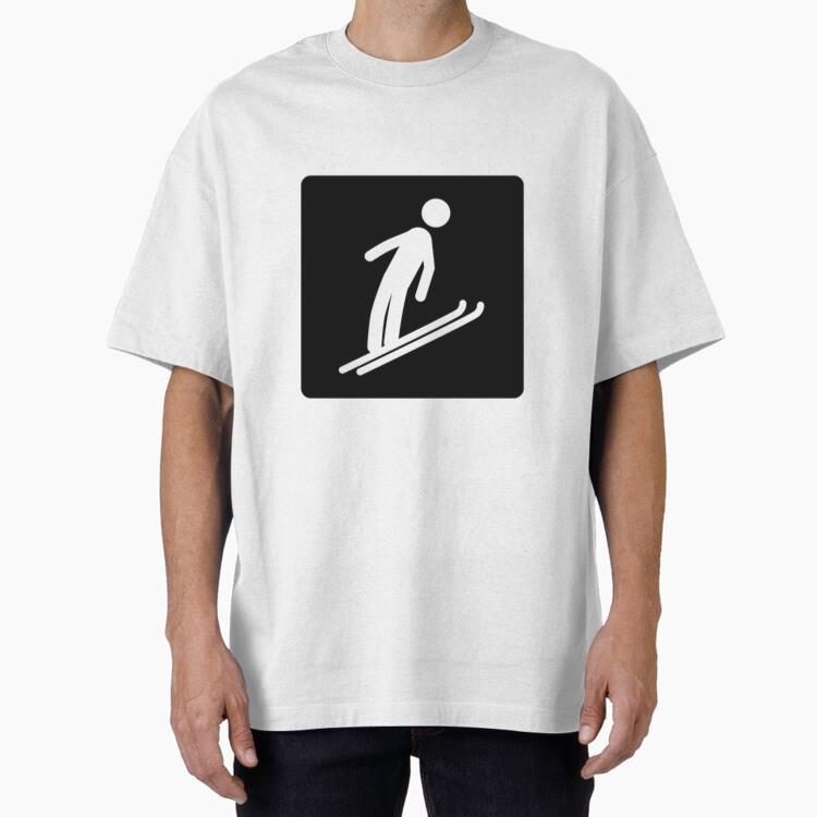 Snow Ski Square Icon Classic Regular Fit T-Shirt